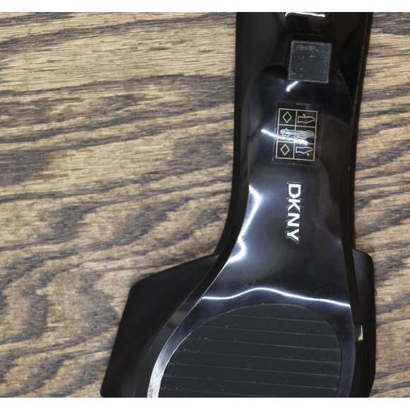 DKNY Womens Jolaine Twist Heel Sandal Mule K1532005 Black 9.5M - Picture 7 of 14